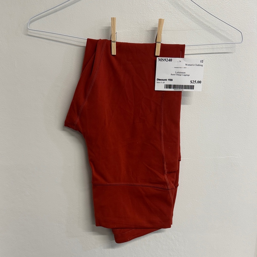 Lululemon Athletica Burnt Orange Leggings